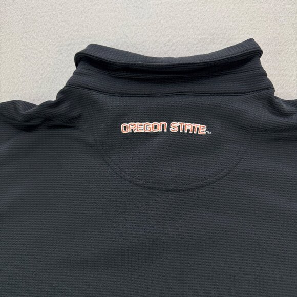 Nike Team Oregon State Beavers Polo Shirt Mens XXL Black OSU Short Sleeve - Picture 9 of 9